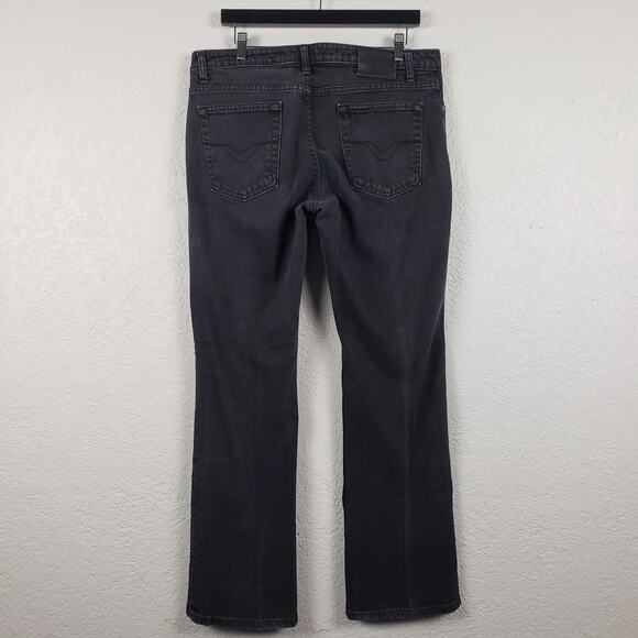 Harley Davidson Vintage Boot Cut Jeans Denim Black Casual Y2K Classic Moto - 14 - Picture 2 of 8